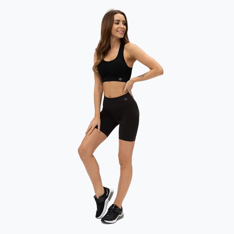 Pantaloncini da allenamento da donna Gym Glamour Seamless nero 2