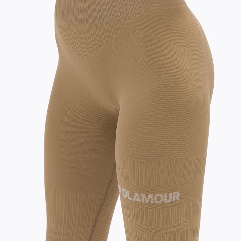 Leggings da allenamento donna Gym Glamour Push Up nude 4