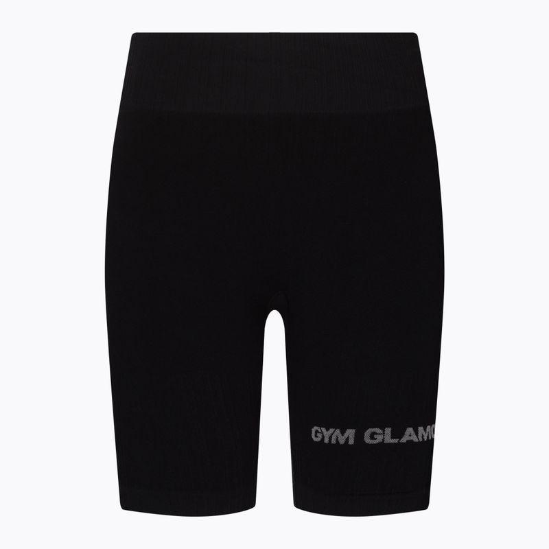 Pantaloncini da allenamento da donna Gym Glamour Push Up nero profondo 6