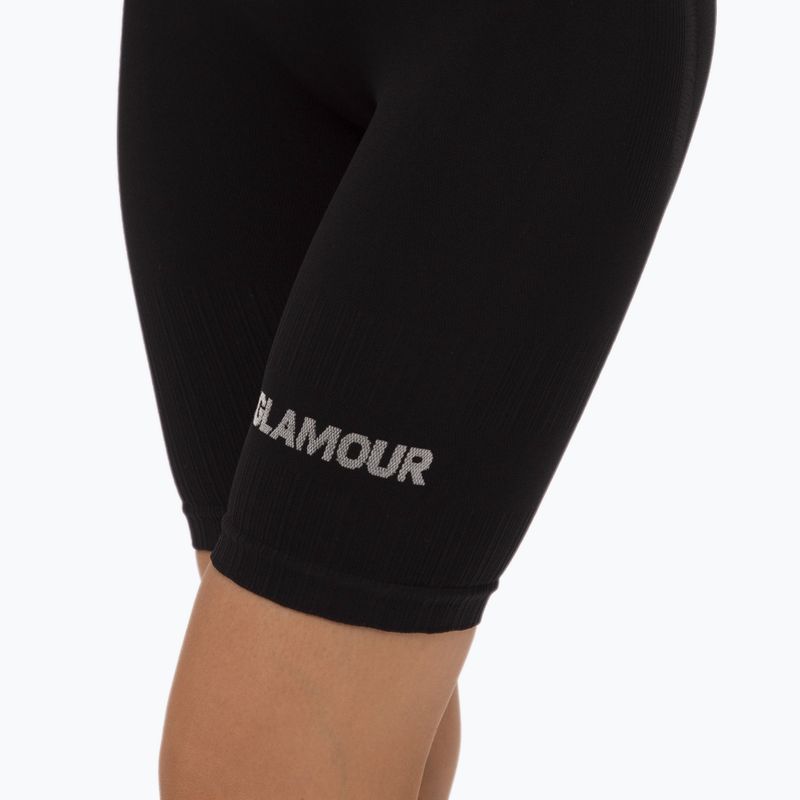 Pantaloncini da allenamento da donna Gym Glamour Push Up nero profondo 4