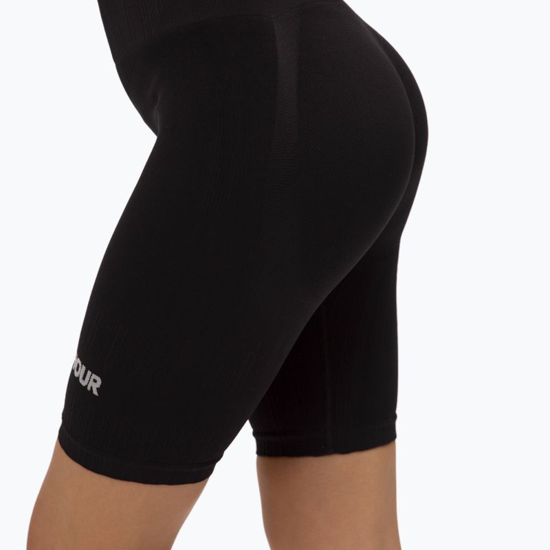 Pantaloncini da allenamento da donna Gym Glamour Push Up nero profondo 5