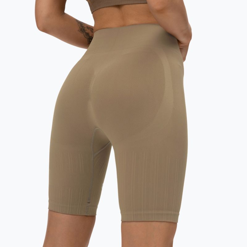 Pantaloncini da allenamento donna Gym Glamour Push Up nude 3