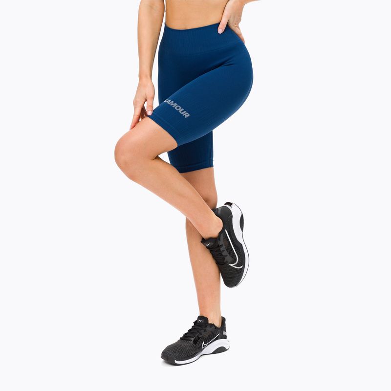 Pantaloncini da allenamento da donna Gym Glamour Push Up classici blu