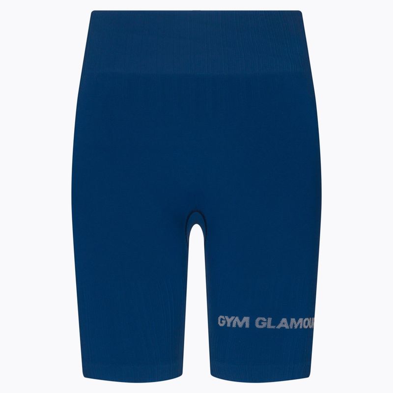 Pantaloncini da allenamento da donna Gym Glamour Push Up classici blu 6