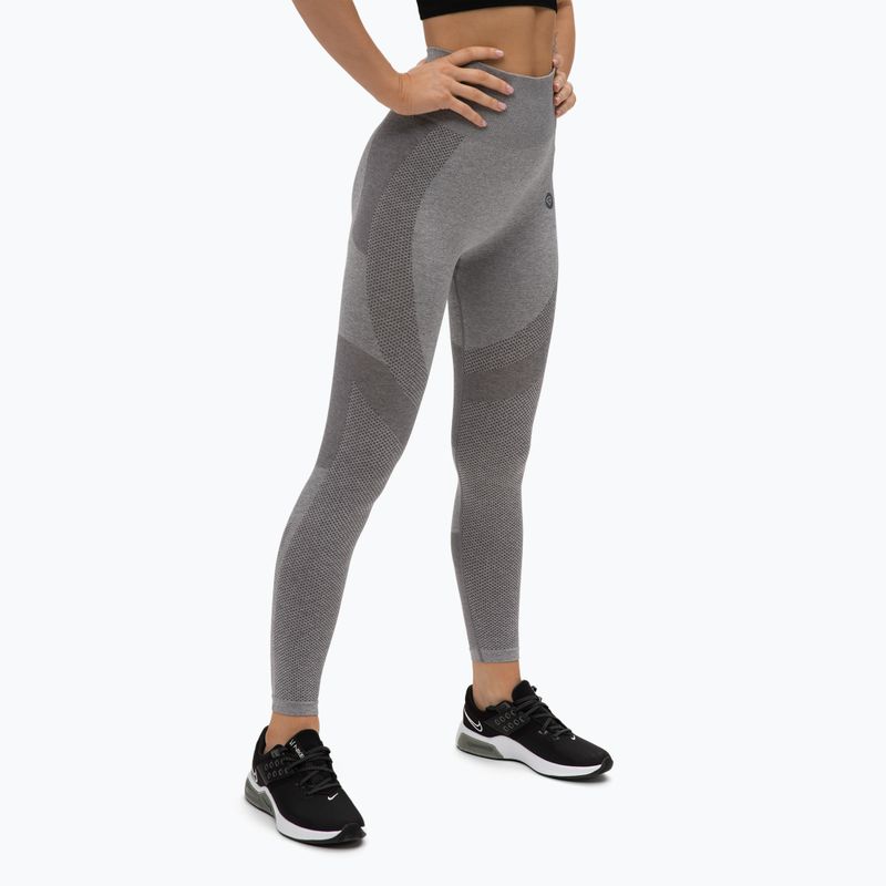 Leggings da allenamento da donna Gym Glamour Fusion grigio chiaro