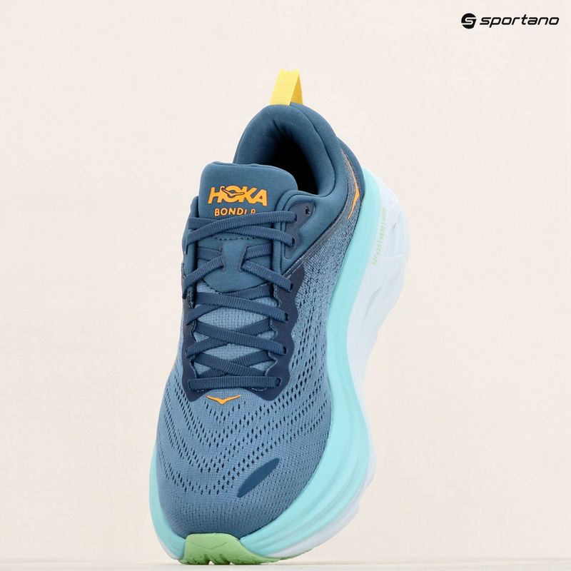 Scarpe da corsa da uomo HOKA Bondi 8 Wide real teal/shadow 9