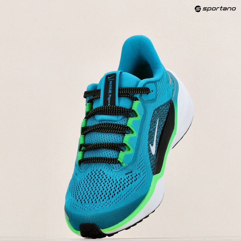 Nike Pegasus 41 acquamarina/nero/verde sciopero/grigio calcio scarpe da corsa per bambini 9
