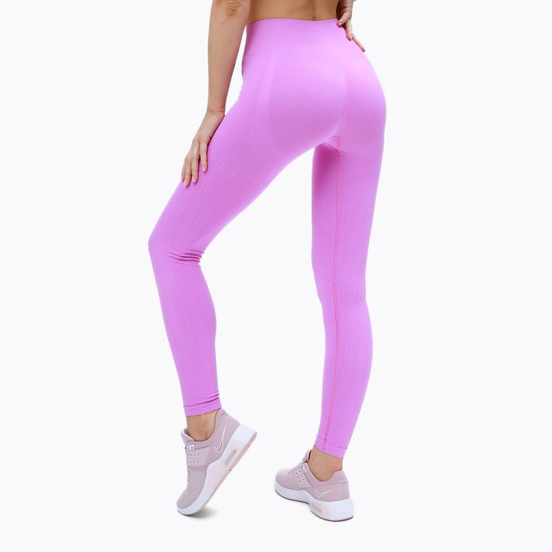 Leggings da allenamento da donna Gym Glamour Push Up rosa 3