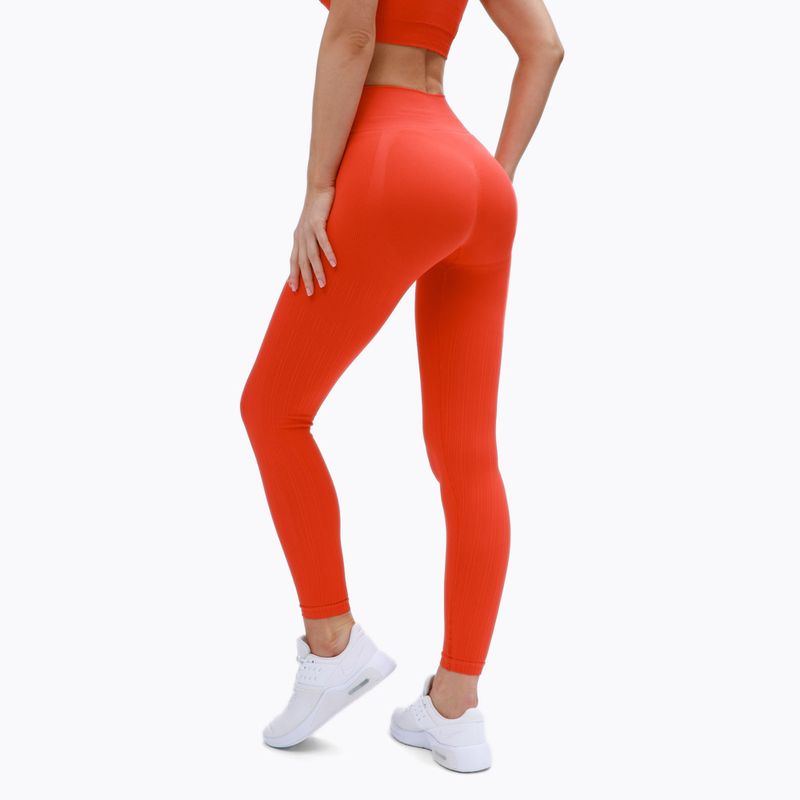 Leggings da allenamento donna Gym Glamour Push Up corallo 3