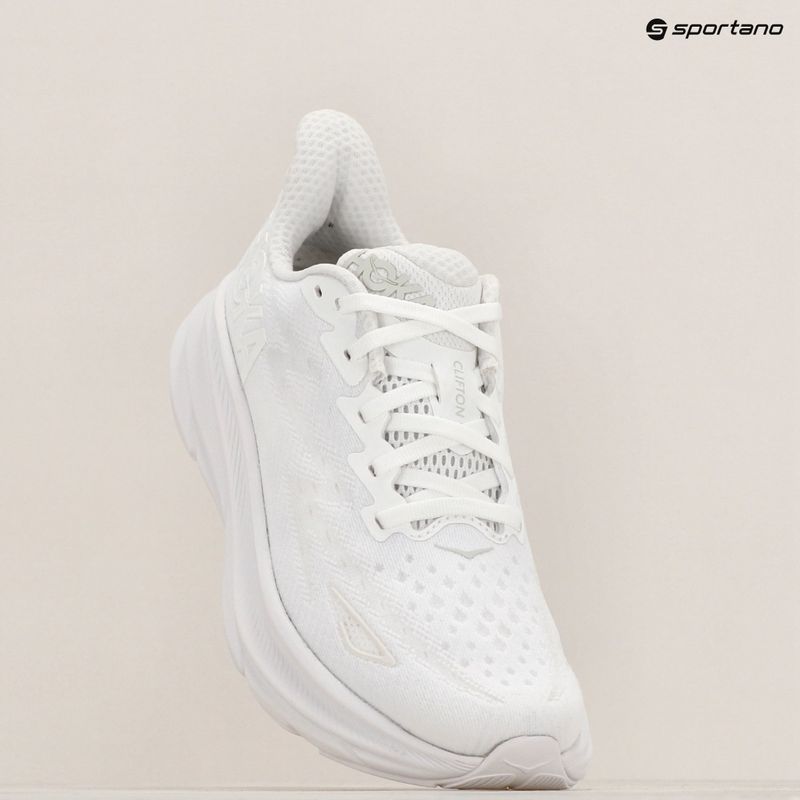 Scarpe da corsa da donna HOKA Clifton 9 bianco/bianco 16