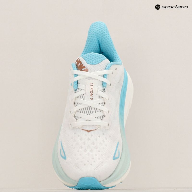 Scarpe da corsa da donna HOKA Clifton 9 gelo/oro rosa 9