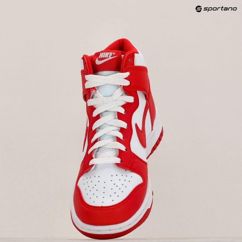 Scarpe Nike Dunk High bianco/università rosso 9