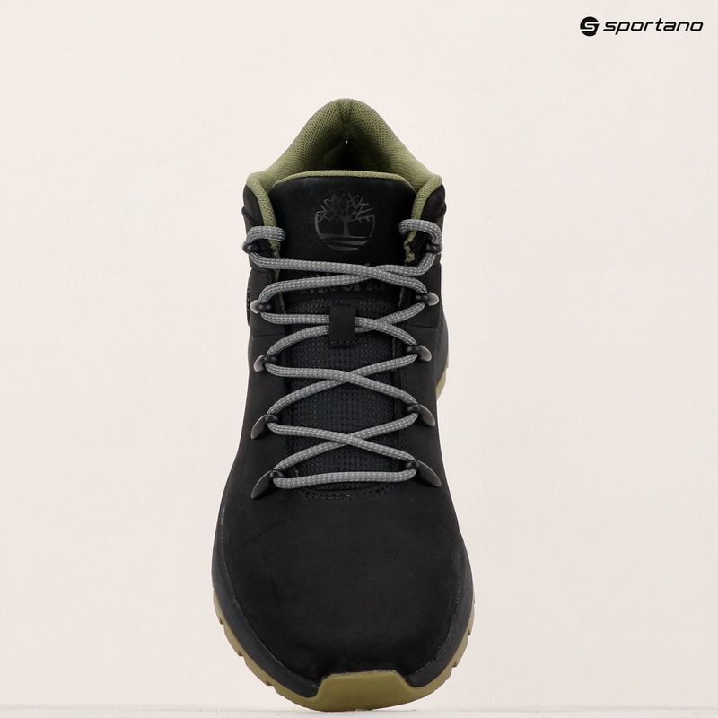 Timberland Sprint Trekker Mid Lace Uomo Scarpe in nabuk nero/verde medico 9