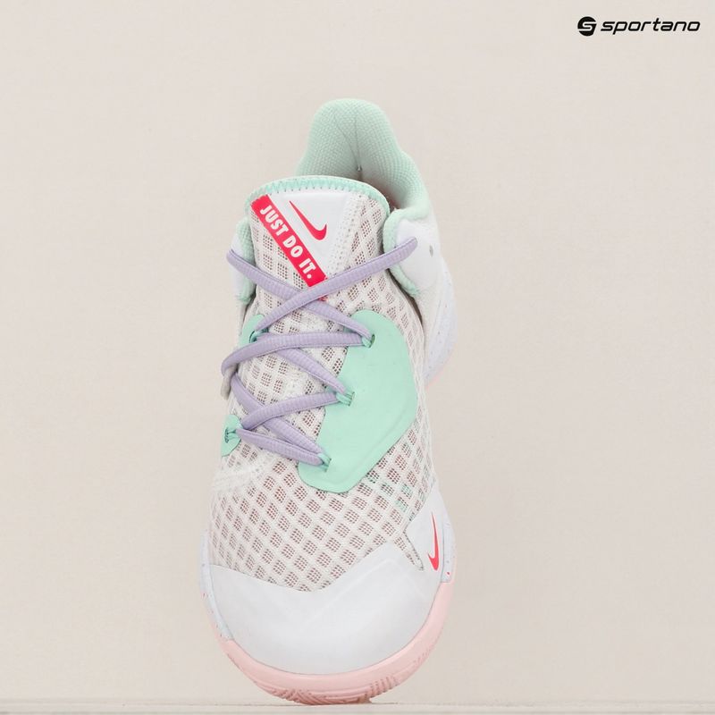 Scarpe da pallavolo Nike Zoom Hyperspeed Court SE bianco/minta schiuma/grigio/nebbiolina viola/schiuma rosa 9