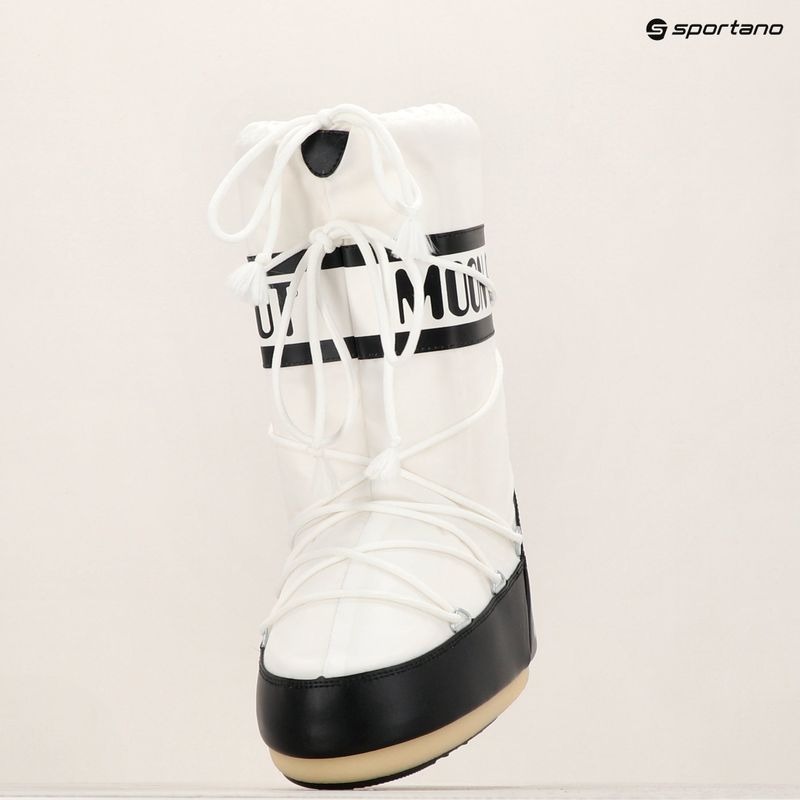 Moon Boot stivali da neve da donna Icon Nylon nero/bianco 15