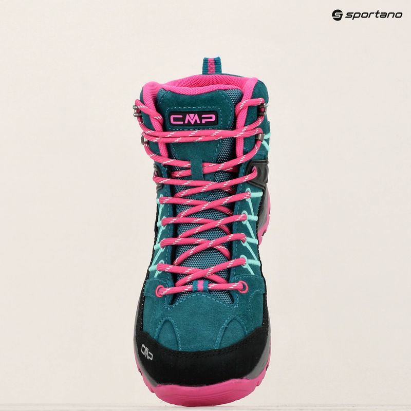 Scarponi da trekking junior CMP Rigel Mid lago / rosa fluo 15