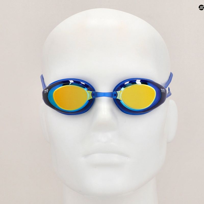 Occhiali da nuoto TYR Blackhawk Racing Mirrored oro/ royal 7