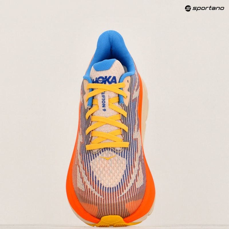 HOKA Clifton 9 scarpe da corsa per bambini ultramarine/elettrico mandarino 16