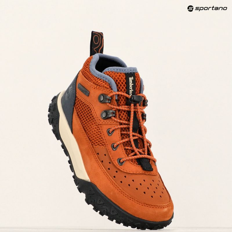 Scarpe Timberland per bambini Greenstride Motion 6 Low Lace in nabuk arancione scuro 17