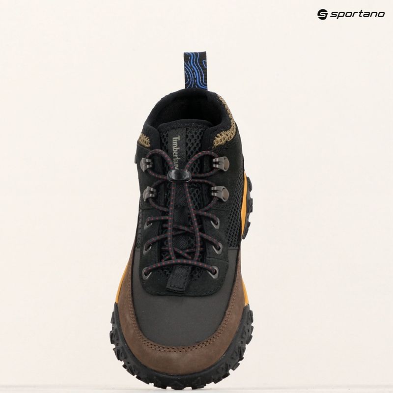 Scarpe Timberland per bambini Greenstride Motion 6 Low Lace in nabuk nero/marrone 17