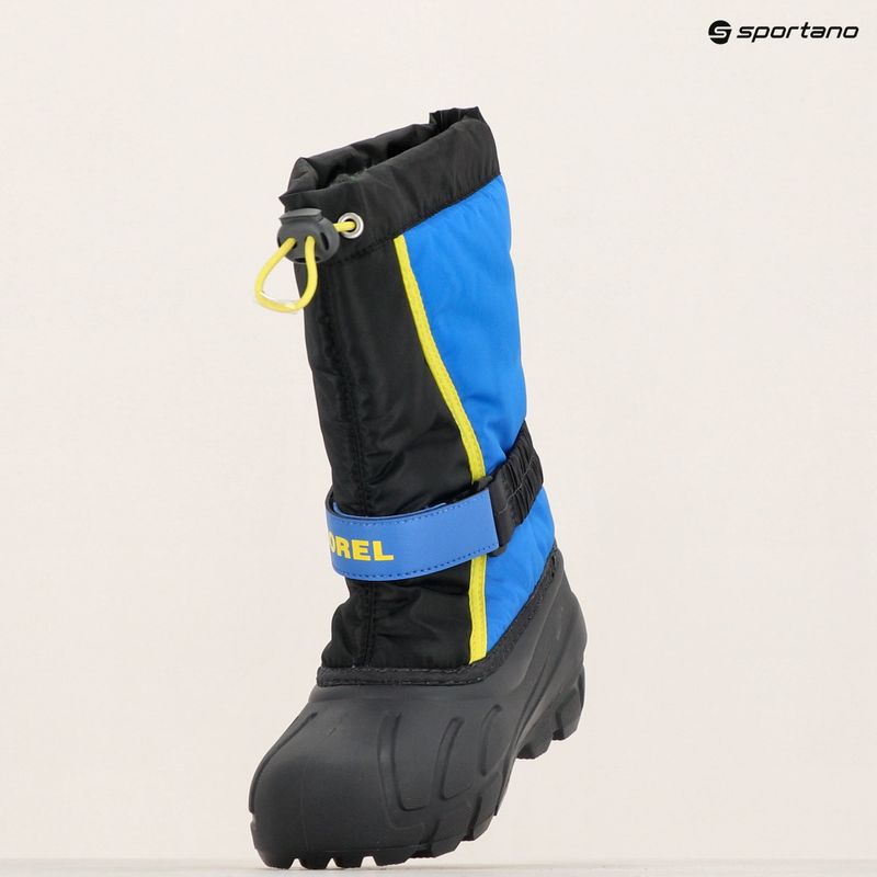 Sorel Youth Flurry nero/super blu, stivali da neve per bambini 16