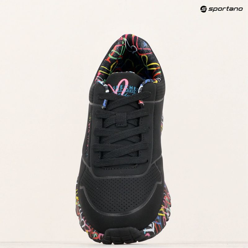 SKECHERS Uno Lite Lovely Luv nero/multicolore scarpe da bambino 9