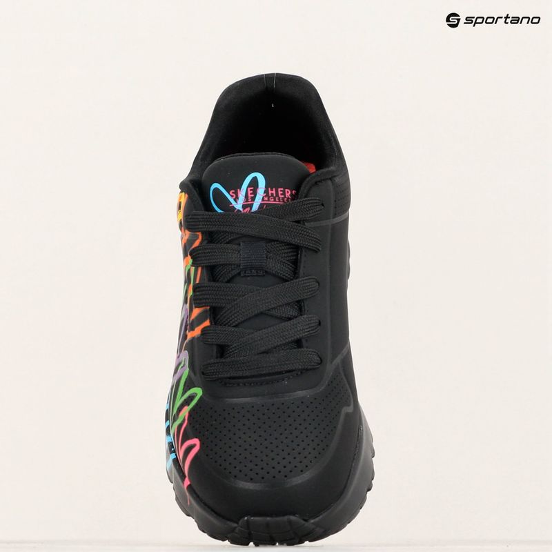 SKECHERS JGoldcrown Uno Lite Spread The Love nero/multicolore scarpe per bambini 11