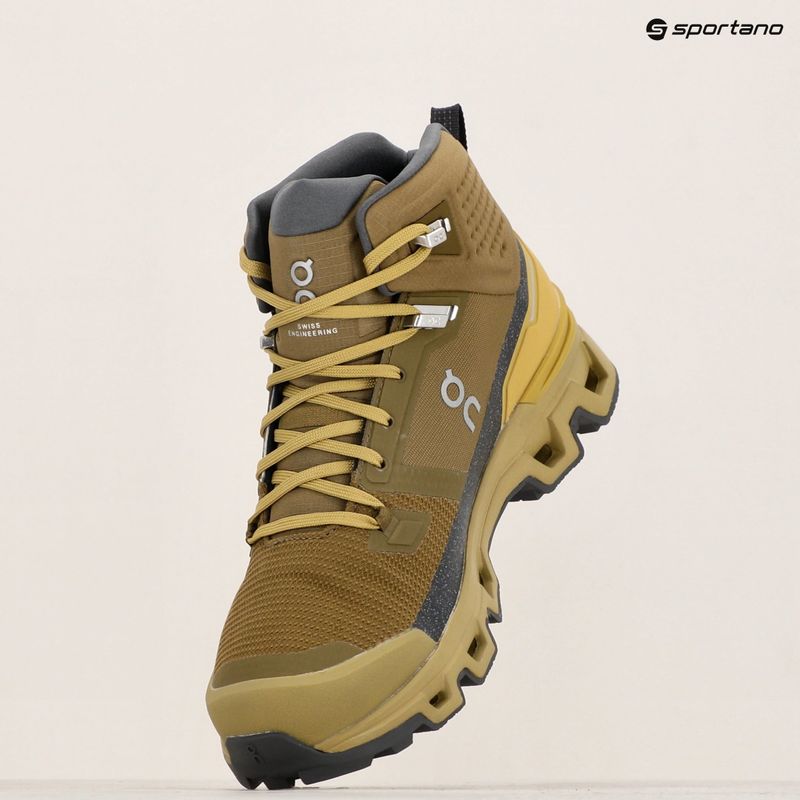 Uomo On Running Cloudrock 2 Waterproof hunter/safari scarpe da trekking 9