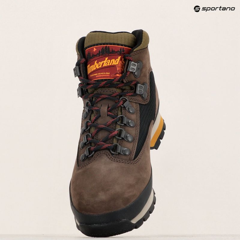 Scarpe Euro Hiker Mid da uomo Timberland in nabuk marrone scuro 17