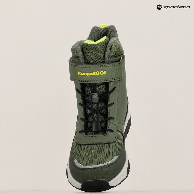 KangaROOS K-MJ Edison EV RTX SL oliva / limetta dino junior stivali da neve 17