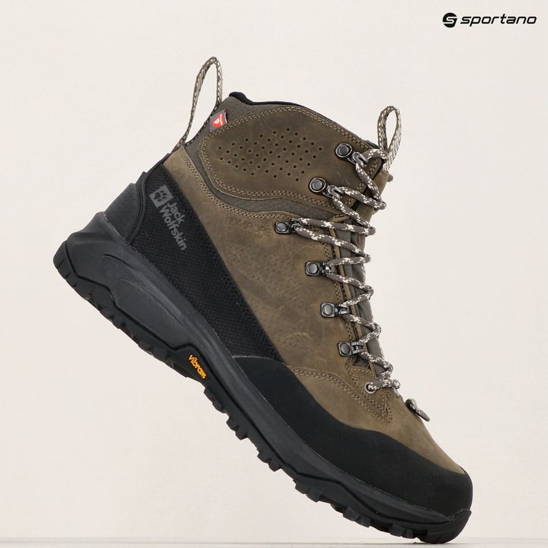 Scarpe da trekking Jack Wolfskin Terraquest Arctic Texapore Mid da uomo, caffè freddo 11