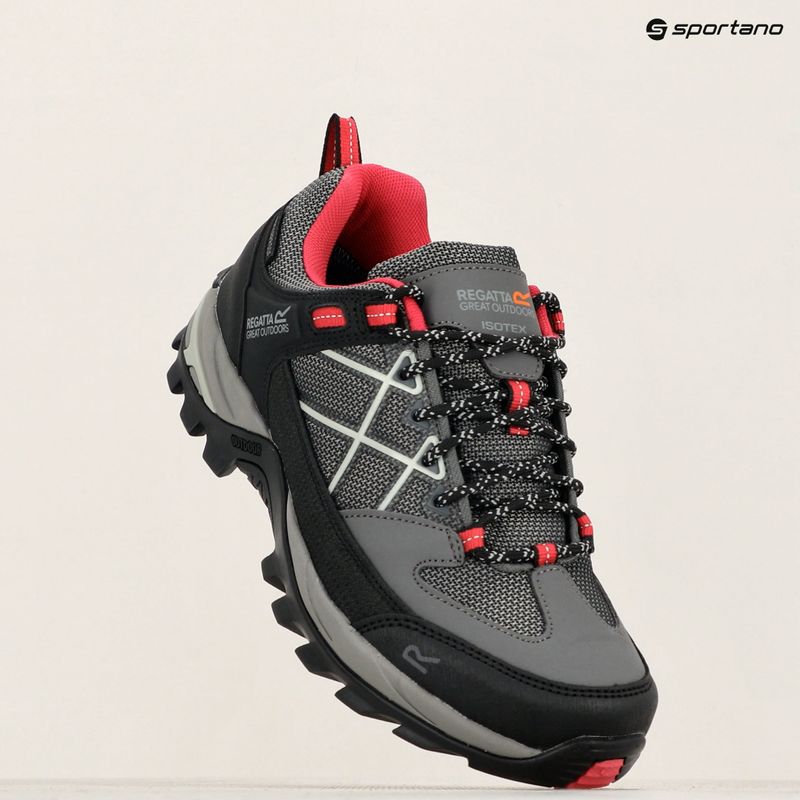Stivali da trekking da donna REGATTA Samaris III Low acciaio scuro/pozione rosa 17