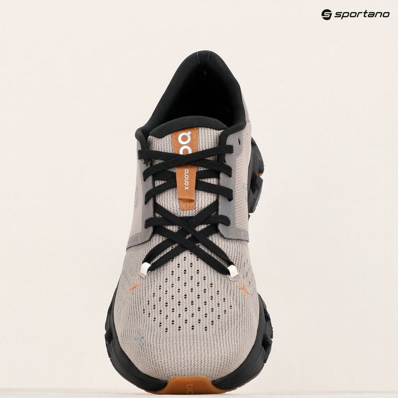 Scarpe da corsa On Cloud X 4 nebbia/nero da uomo 16
