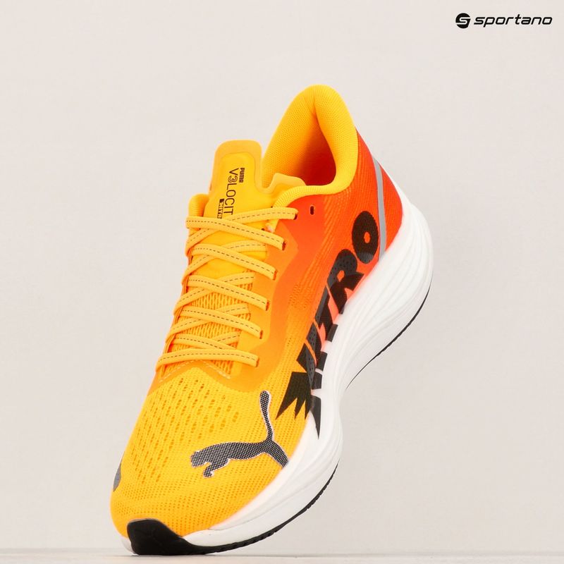 Scarpe da corsa da uomo PUMA Velocity Nitro 3 Fade sun stream/sunset glow/bianco 18