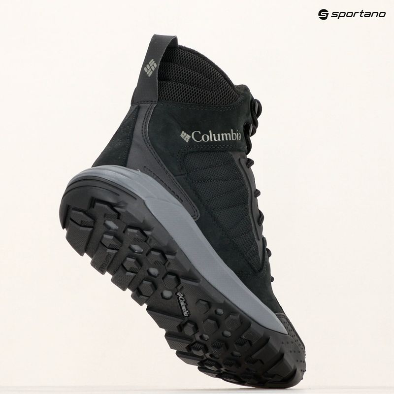 Uomo Columbia Portlander Boot Ohi nero/ grigio acciaio 18
