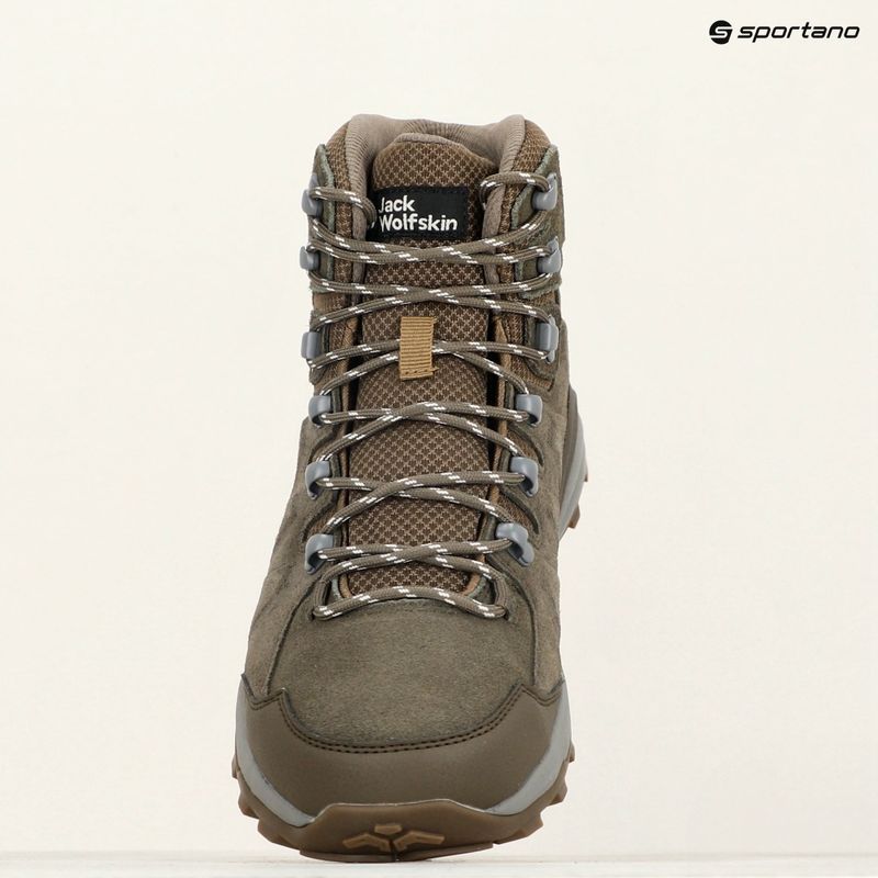 Jack Wolfskin Refugio Texapore Mid, scarponcini da trekking da uomo in caffè freddo 9