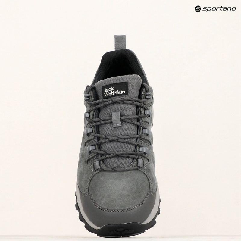 Scarponi da trekking da uomo Jack Wolfskin Refugio Texapore Low in ardesia 10