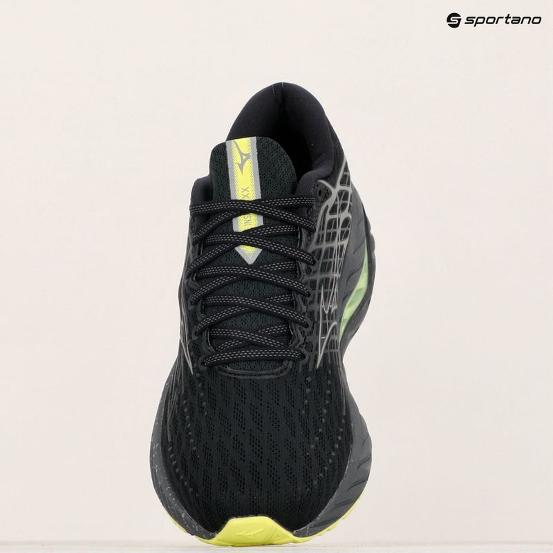 Scarpe da corsa da uomo Mizuno Wave Inspire 20 nero/argento/lime solare 9
