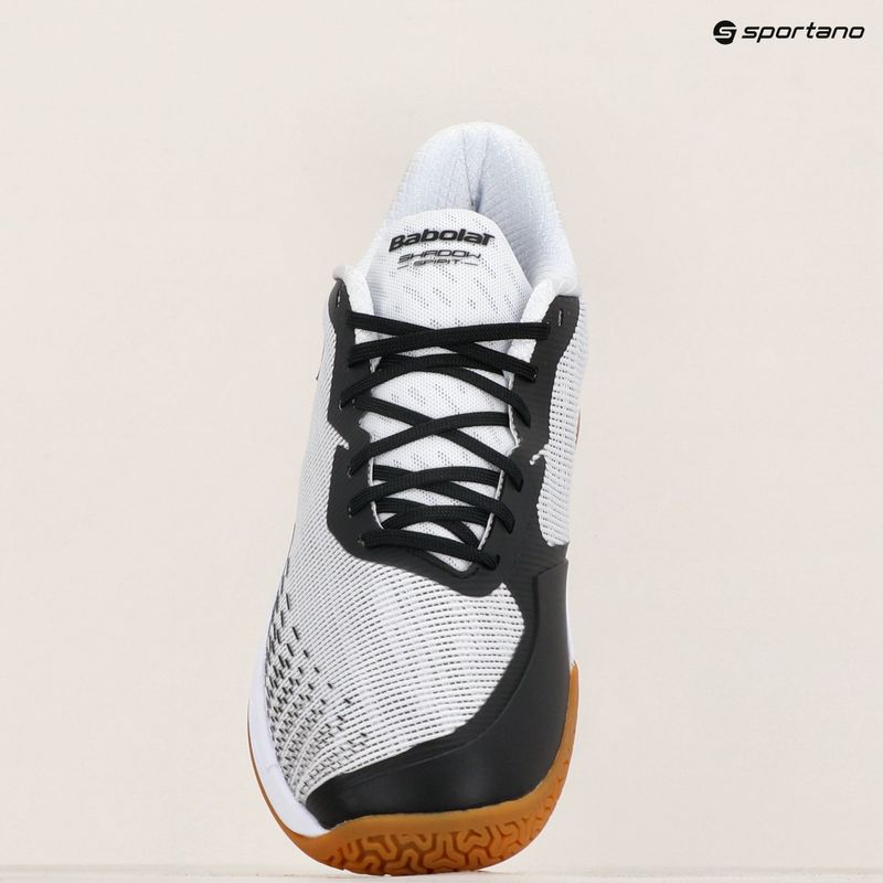Scarpa da badminton da uomo Babolat Shadow Spirit 2 bianco/nero 15