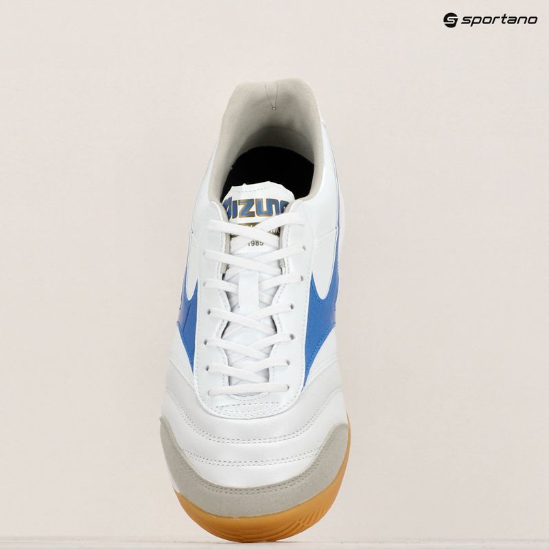 Mizuno Morelia Sala Elite IN scarpe da calcio da uomo bianco/blu laser/oro 9