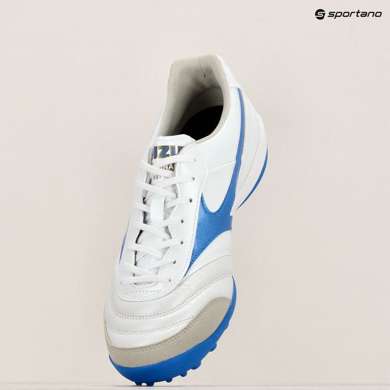 Mizuno Morelia Sala Elite TF scarpe da calcio da uomo bianco/blu laser/oro 9