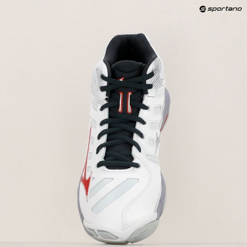 Scarpe da pallavolo da uomo Mizuno Wave Voltage 2 Mid bianco/salsa/nero 4