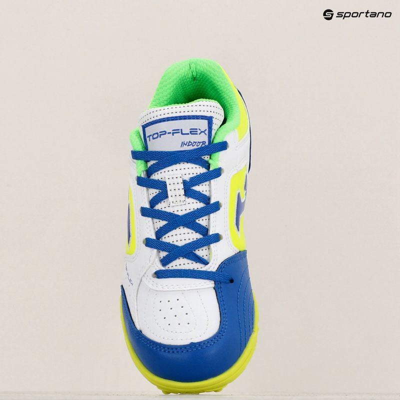 Scarpe da calcio per bambini Joma Top Flex TF bianco/blu reale 11