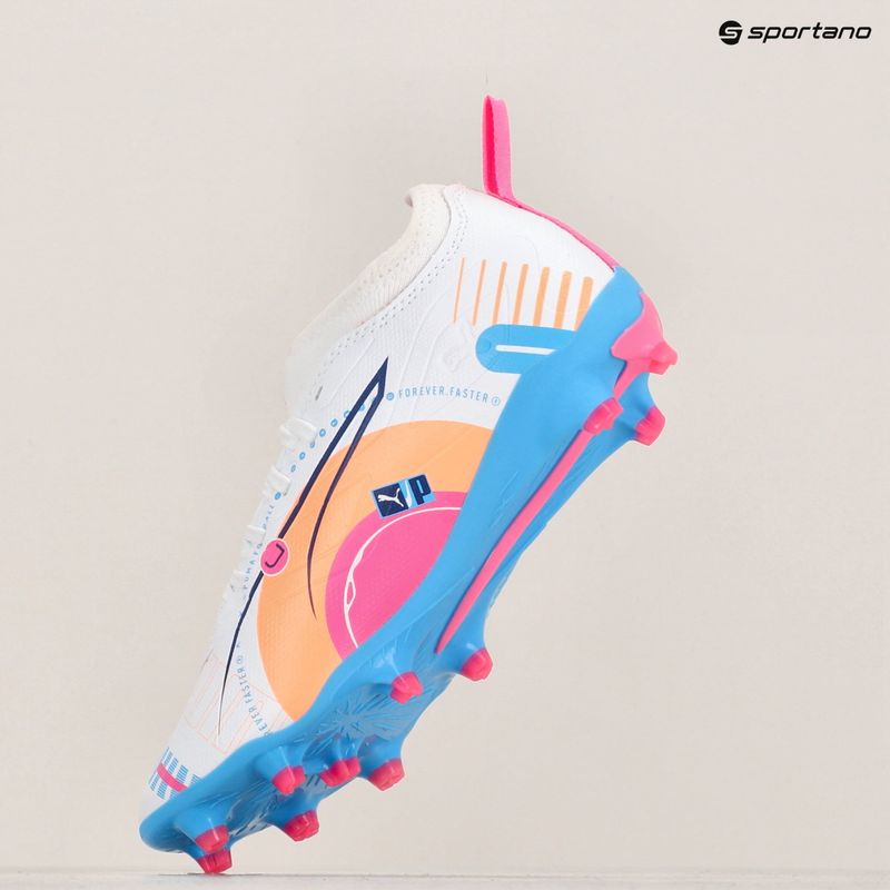 PUMA Ultra 5 Match Vol. Up FG/AG Jr scarpe da calcio per bambini puma bianco/blu chiaro 16