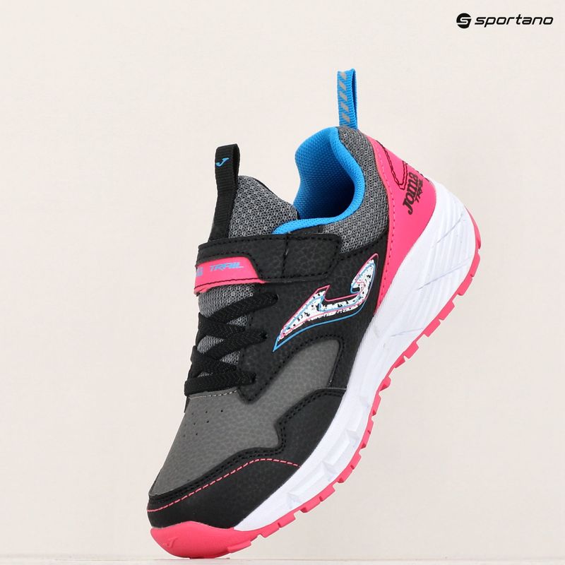 Scarpe da corsa per bambini Joma Tundra nero/arancio zafferano 9