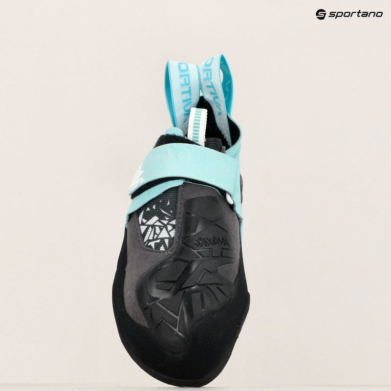 Scarpa da arrampicata La Sportiva Skwama Vegan carbonio/turchese per donne 16