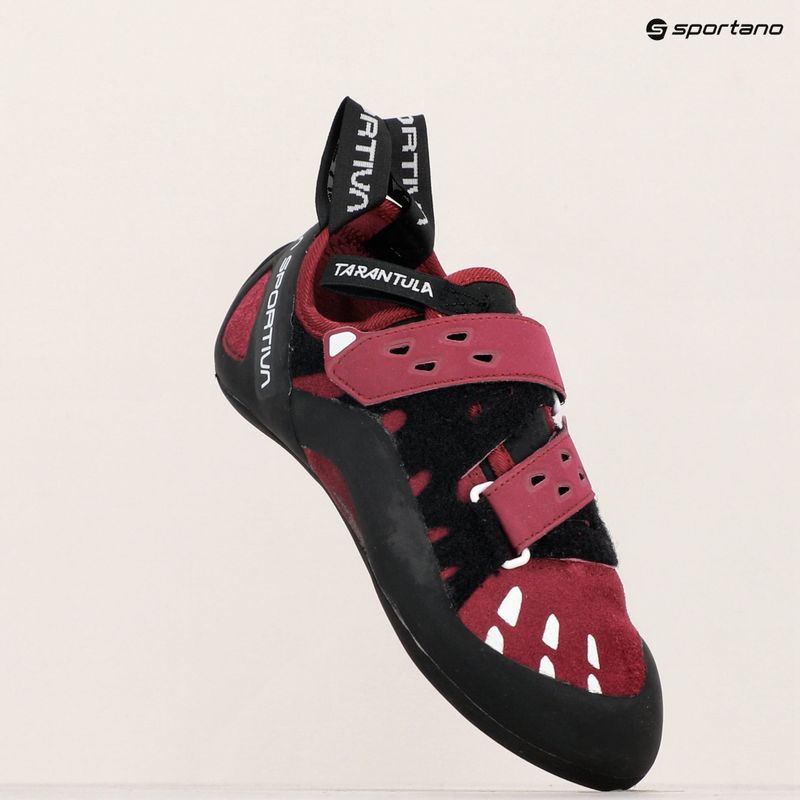 Scarpa da arrampicata La Sportiva Tarantula rosso prugna per donna 15