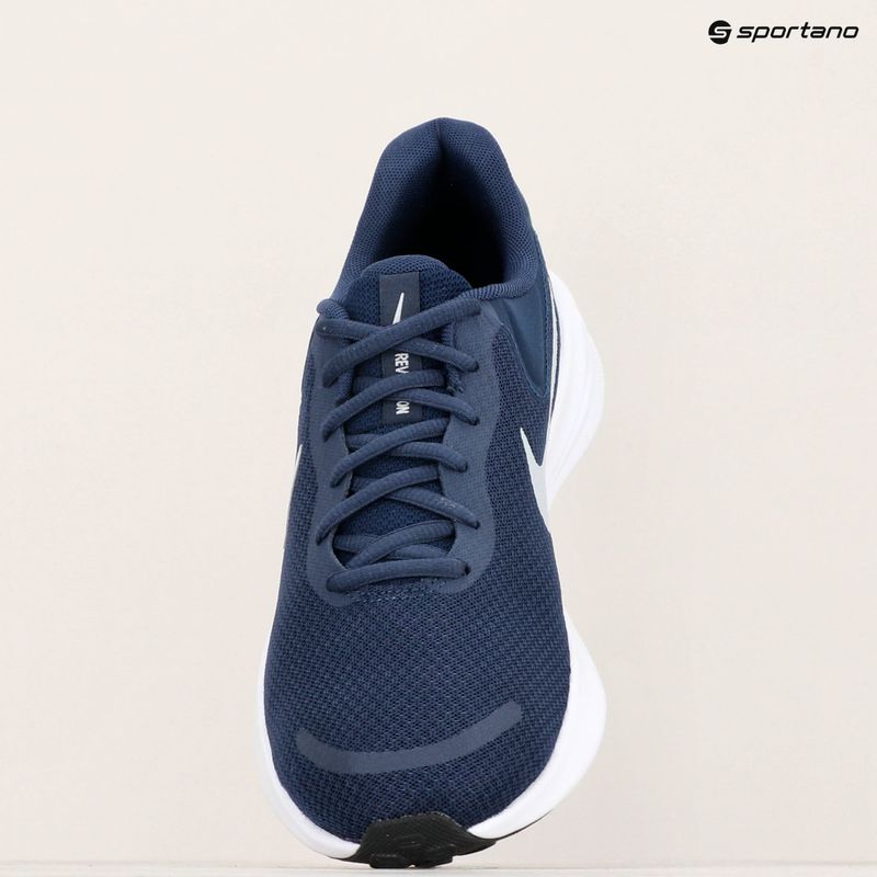 Uomo Nike Revolution 7 scarpe da corsa mezzanotte marina / nero / bianco / puro platino 9