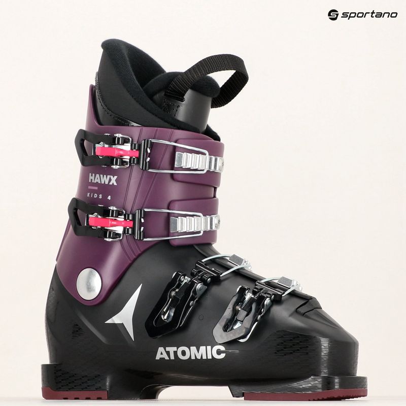 Scarponi da sci per bambini Atomic Hawx Kids 4 nero/viola/rosa 7