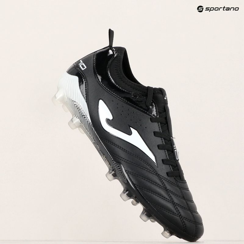 Scarpe da calcio Joma Numero-10 FG da uomo, nero/bianco 9